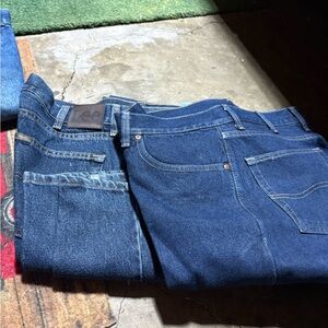 2 pair Lee Men's Deep Indigo Jeans.